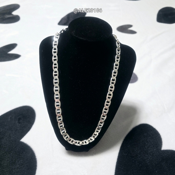 925 Sterling Silver Unisex Chain Necklace Size: 22" - Picture 1 of 7
